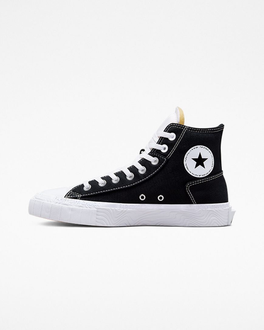 Tenisky Vysoke Converse Chuck Taylor Alt Star Platene Damske Čierne Biele | SK CASDI8